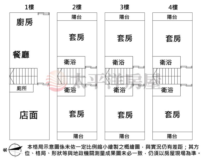 陽明6套房美店住房屋室內格局與周邊環境
