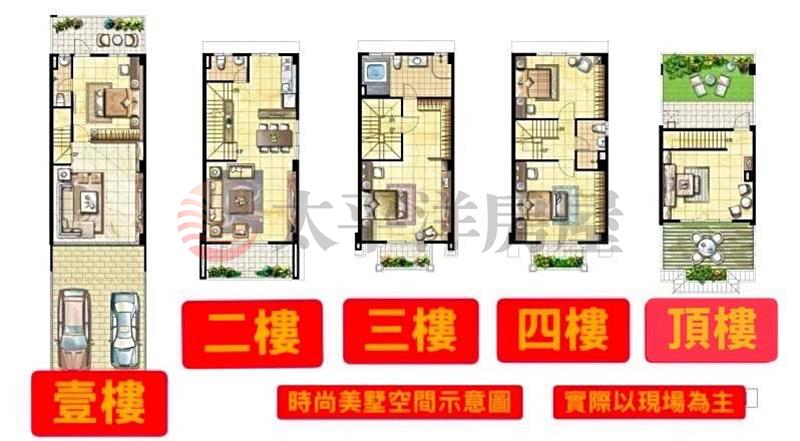 草漯時尚透天美墅房屋室內格局與周邊環境