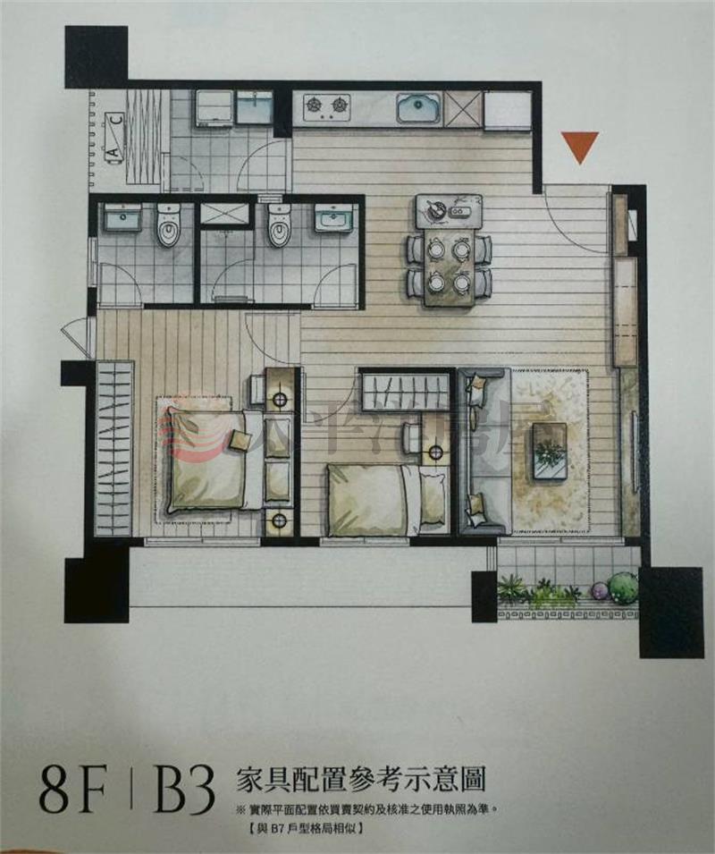 ★花壇國中旁大樓9F★房屋室內格局與周邊環境