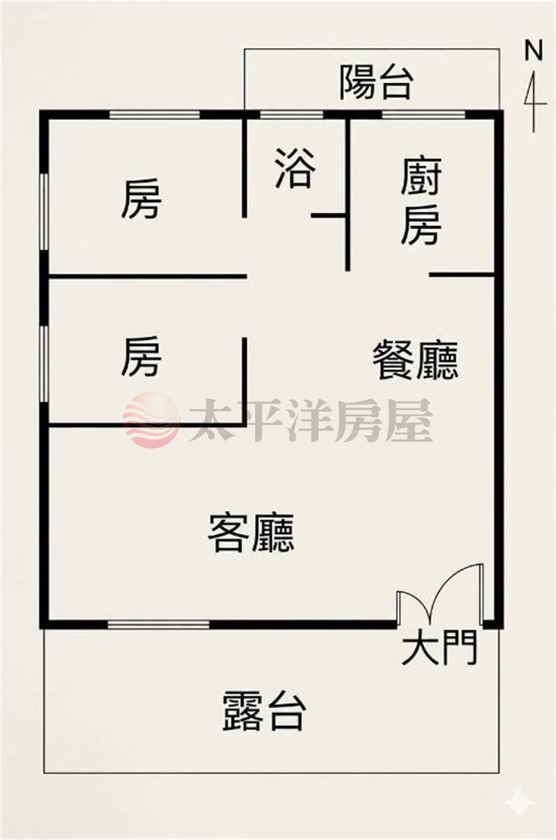 龍潭中豐路庭院2房房屋室內格局與周邊環境