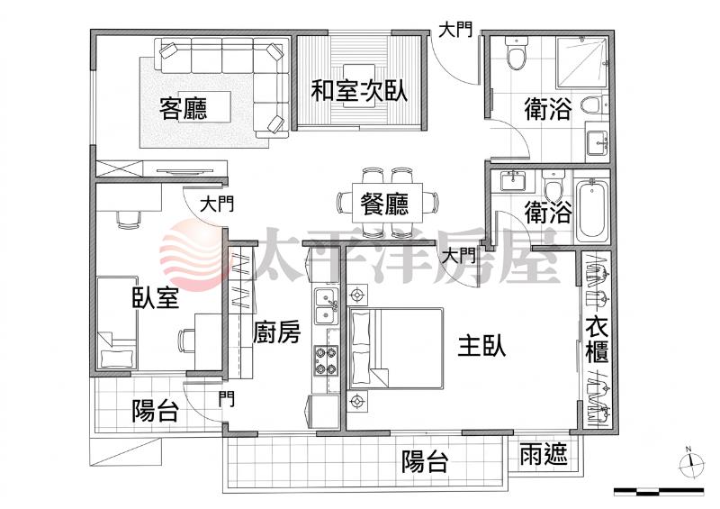 大清卓越3房雙車位房屋室內格局與周邊環境