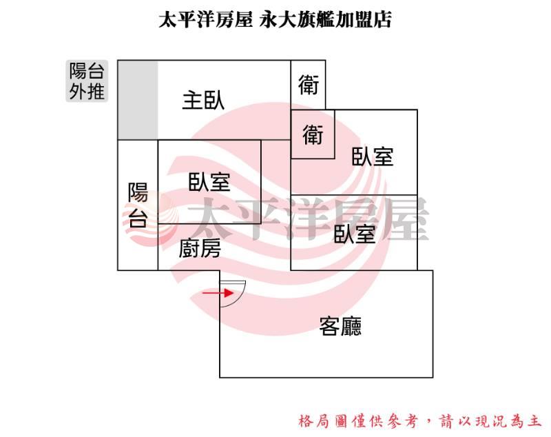 永大路商圈4房平車房屋室內格局與周邊環境