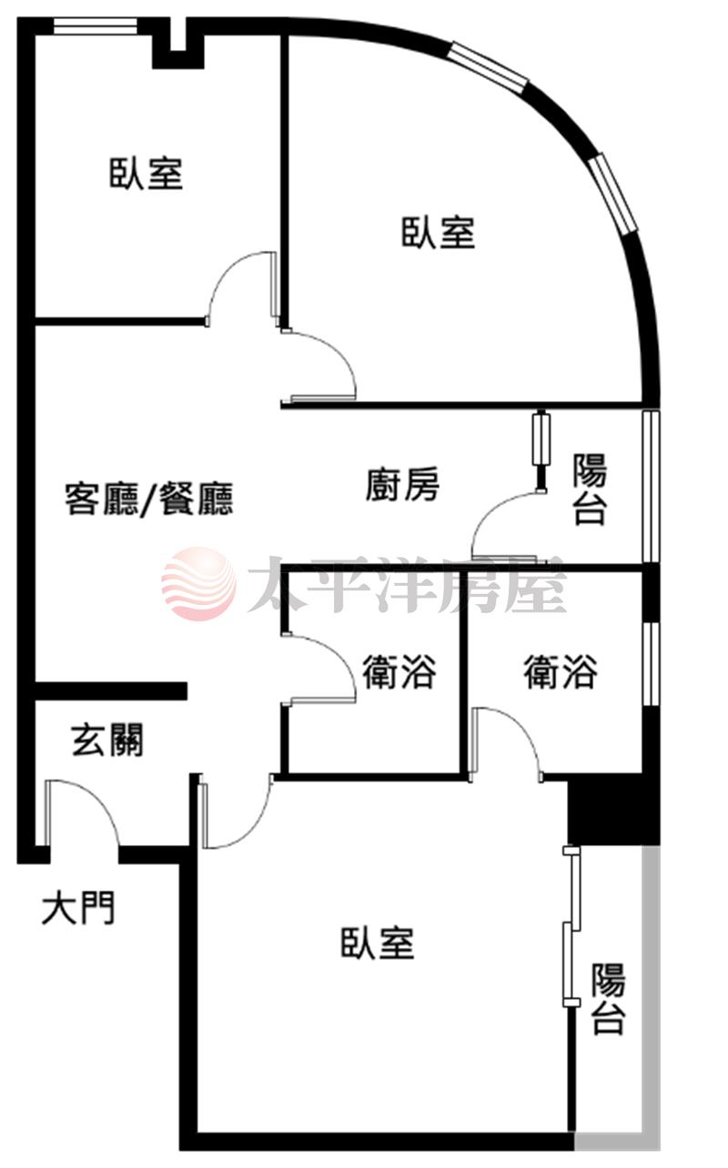 文化金都漂亮3房車房屋室內格局與周邊環境