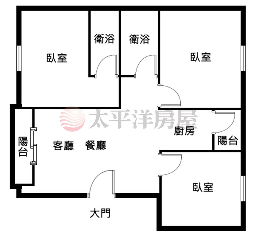 龍潭交流道電梯3房車房屋室內格局與周邊環境