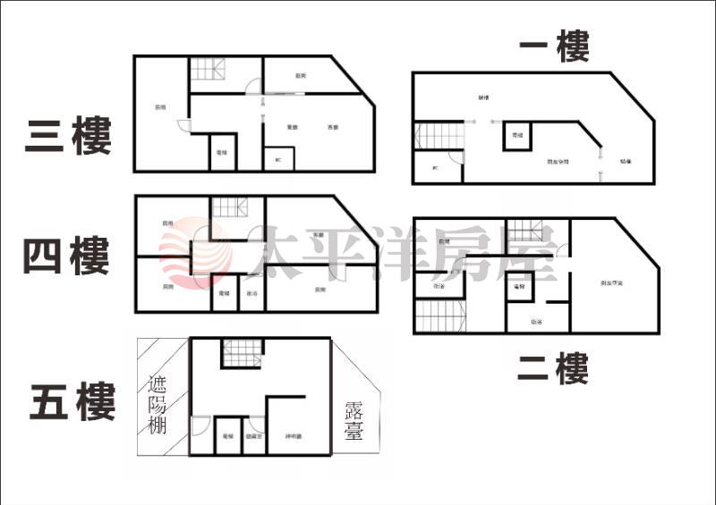哈爾濱街三角窗-店住電梯透天房屋室內格局與周邊環境