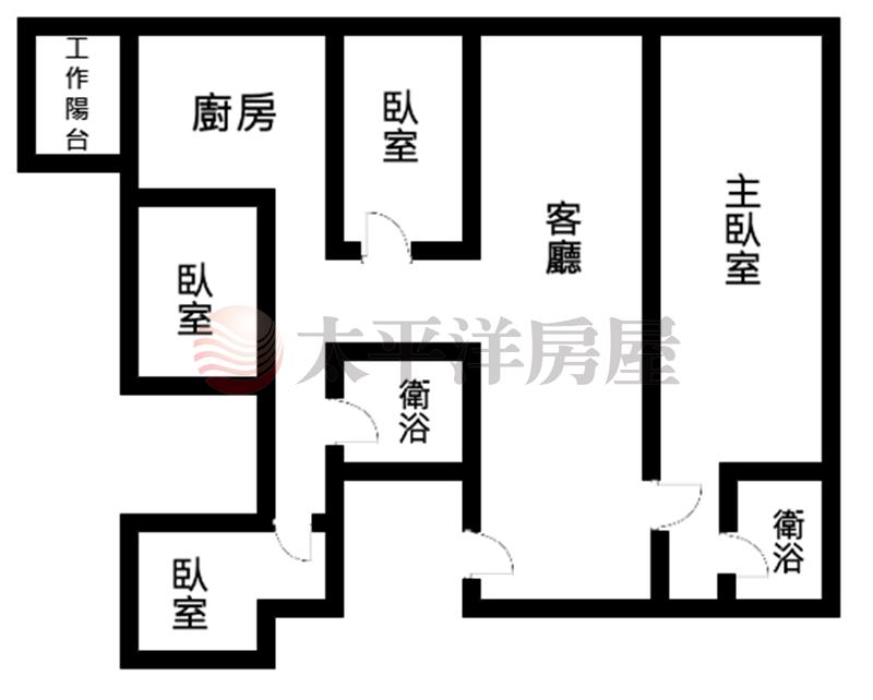 員林火車站前電梯四房華廈房屋室內格局與周邊環境