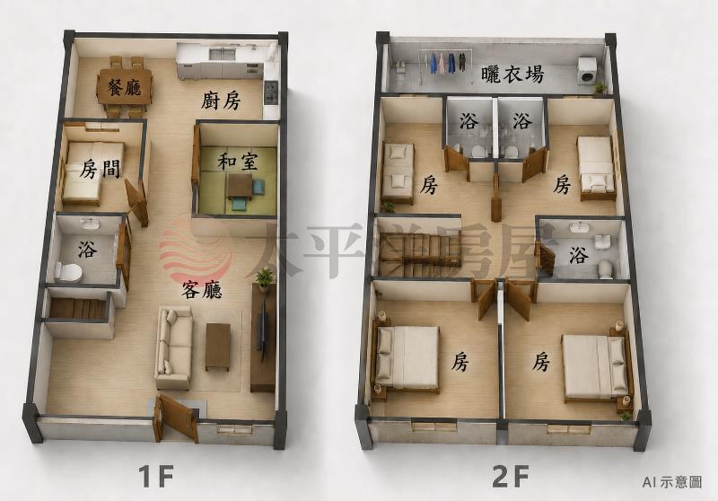 田尾前庭後院獨棟大農舍房屋室內格局與周邊環境