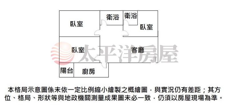 櫻花美3房美廈房屋室內格局與周邊環境