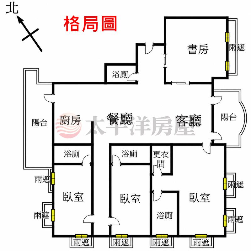 【聯聚雍和大廈】精美質感裝潢3+1房三主房屋室內格局與周邊環境