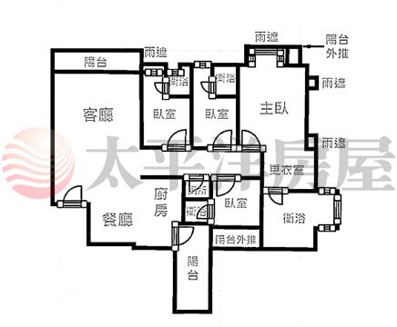 帝王戶 超美裝潢【鄉林皇居】高樓層 大四房屋室內格局與周邊環境