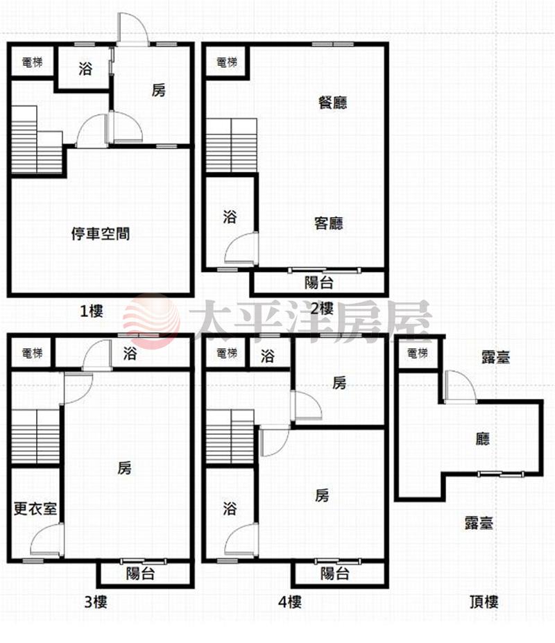 彰化市電梯雙車位別墅房屋室內格局與周邊環境