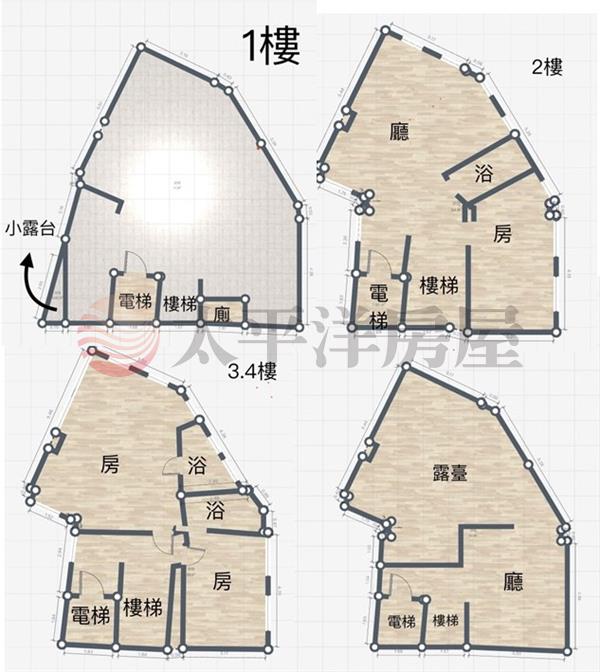 彰興國中旁正埔西街電梯黃金角店房屋室內格局與周邊環境