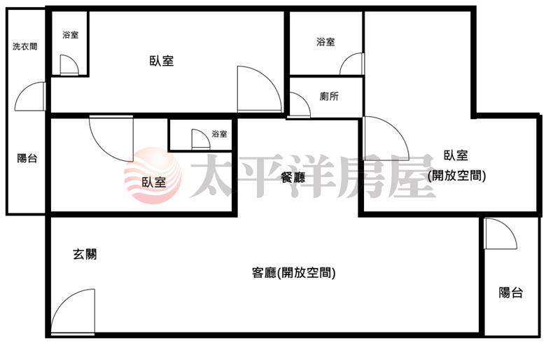 員林市中心辦公大樓房屋室內格局與周邊環境