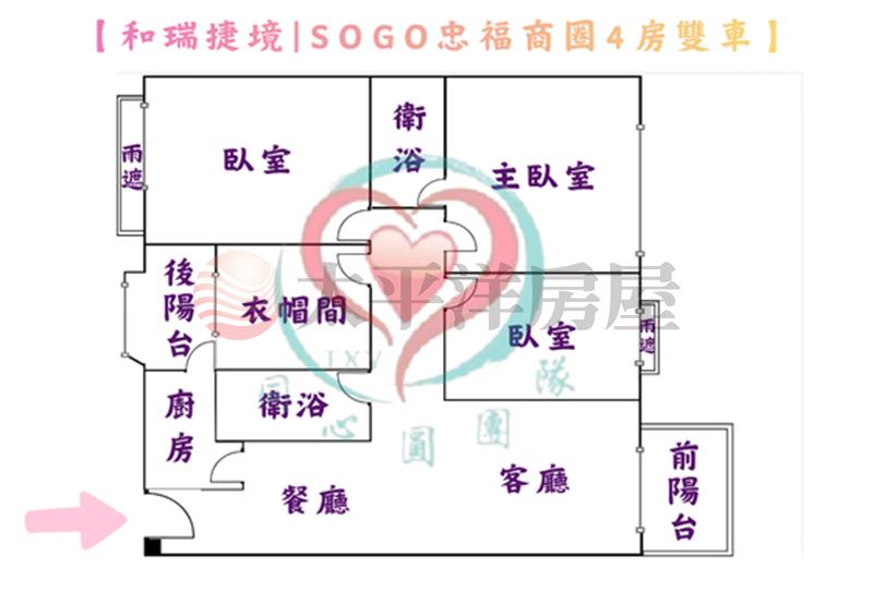專-中壢和瑞捷境Sogo忠福商圈房屋室內格局與周邊環境