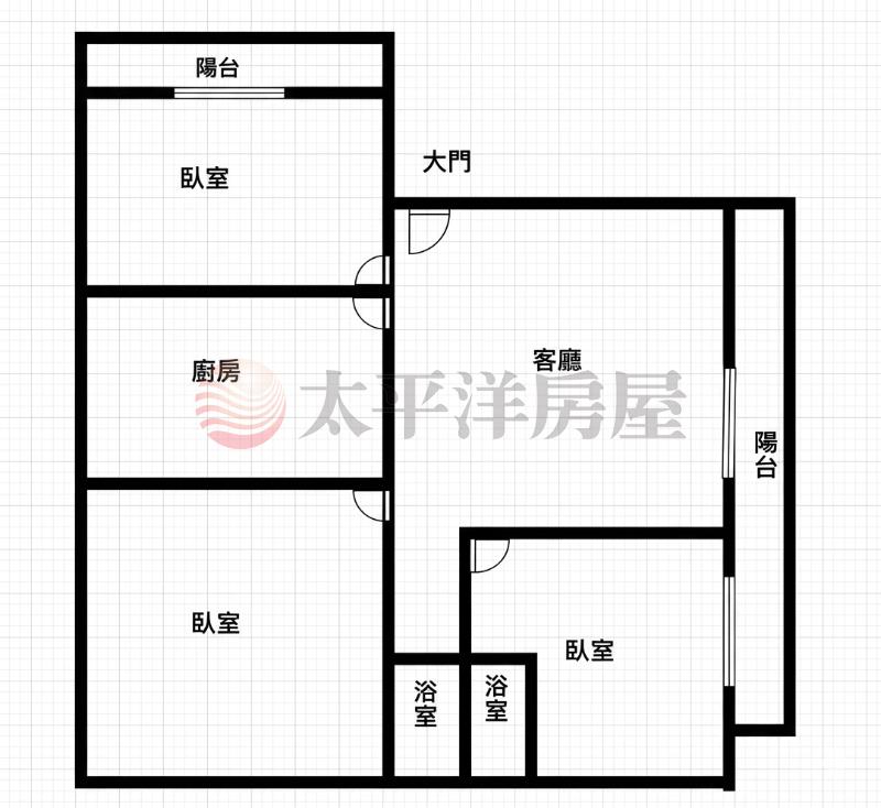 彰市大埔商圈三房附機上車位視野美華廈房屋室內格局與周邊環境