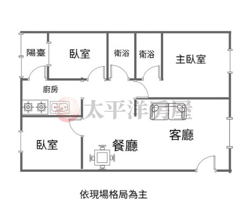 世紀花園三房車房屋室內格局與周邊環境