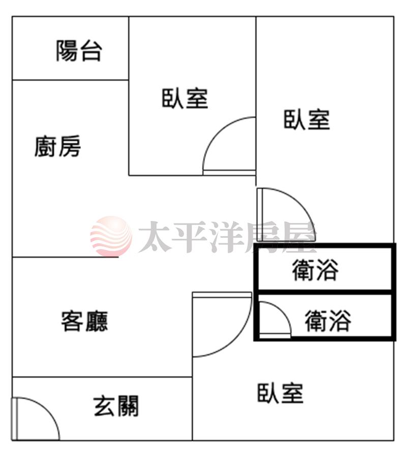 陽光大地3房景觀美華廈房屋室內格局與周邊環境