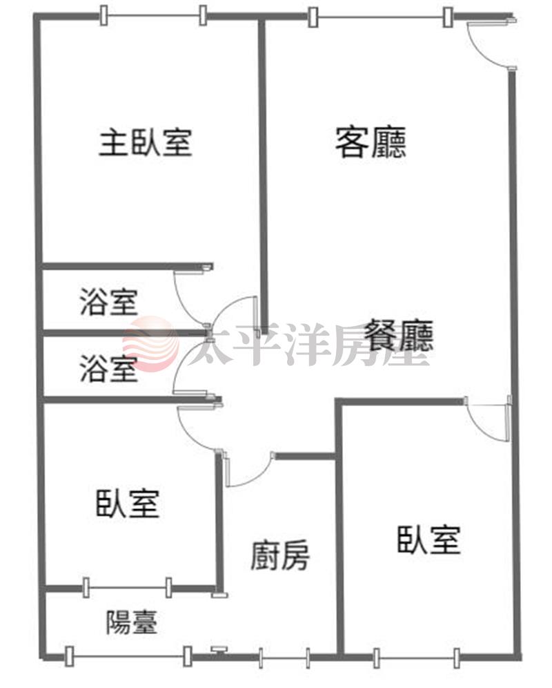 桃園四季電梯3房車(專)房屋室內格局與周邊環境