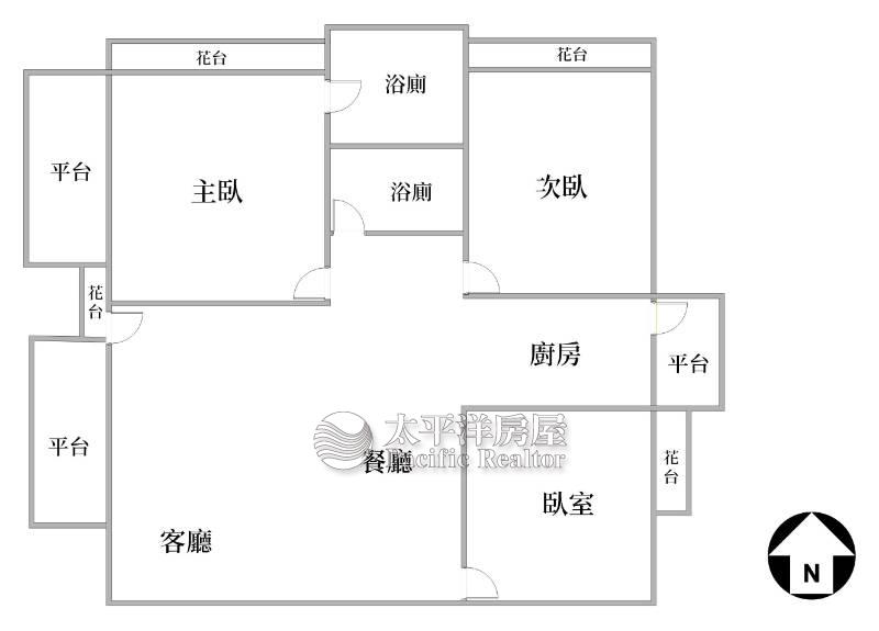 五期花園1F美宅房屋室內格局與周邊環境
