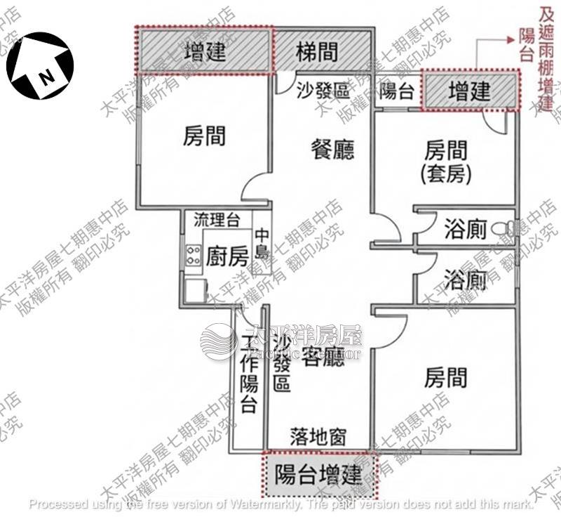 忠明國小鄉村風大三房房屋室內格局與周邊環境