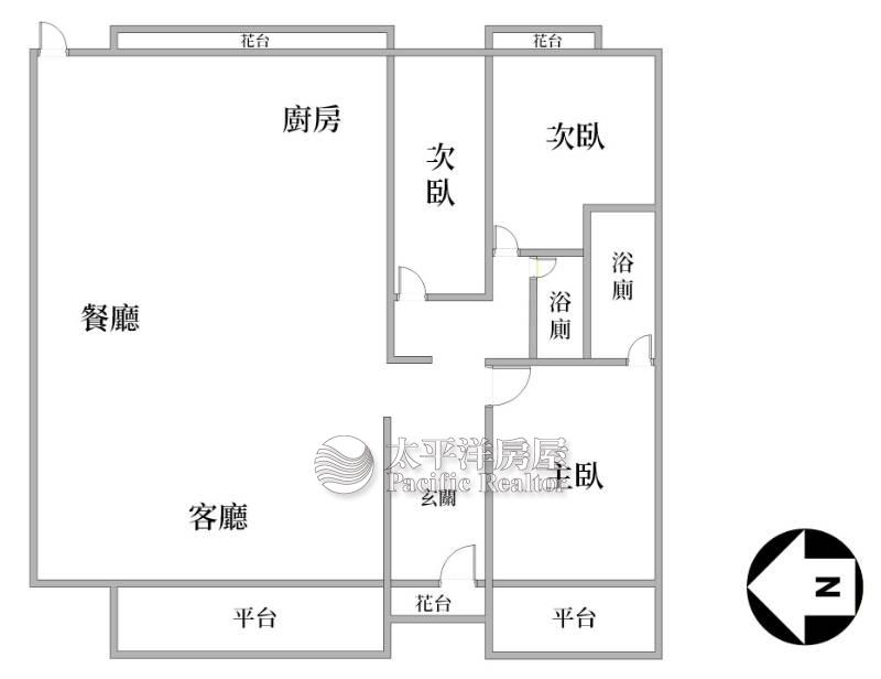 五期捷運花園美宅房屋室內格局與周邊環境
