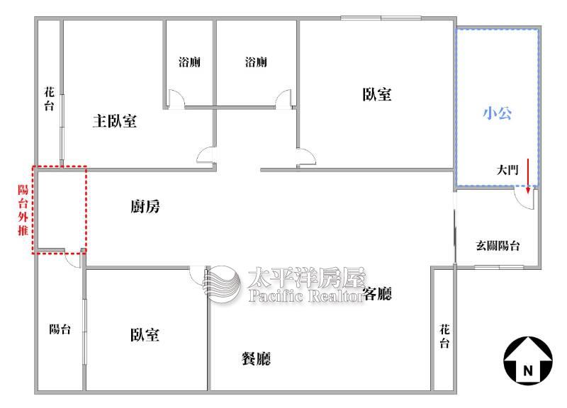 曉明立人超美三房房屋室內格局與周邊環境