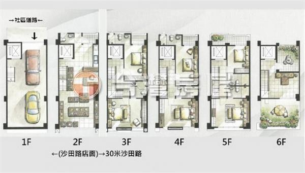 沙鹿正沙田路全新電梯雙車店透5