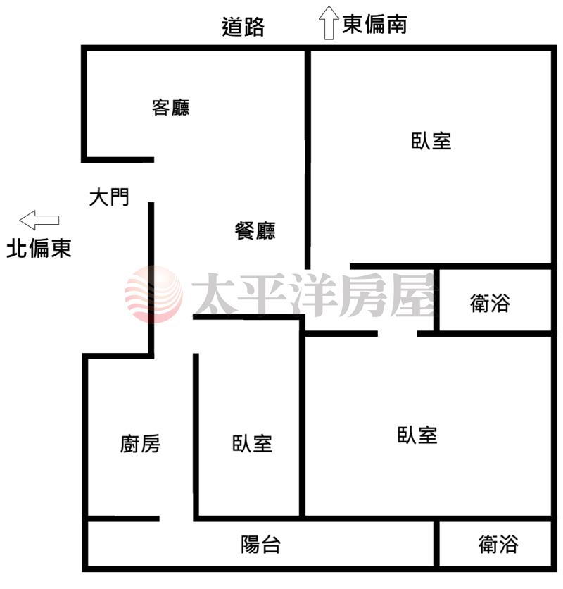 東海4樓公寓房屋室內格局與周邊環境