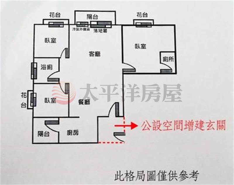 國小旁三房大華廈房屋室內格局與周邊環境