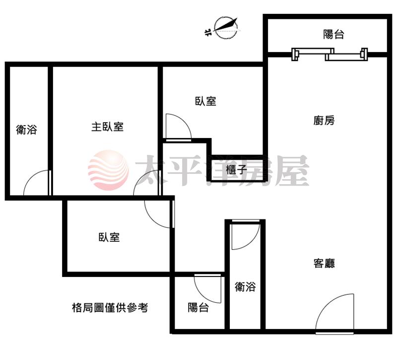 喬立三房平車房屋室內格局與周邊環境