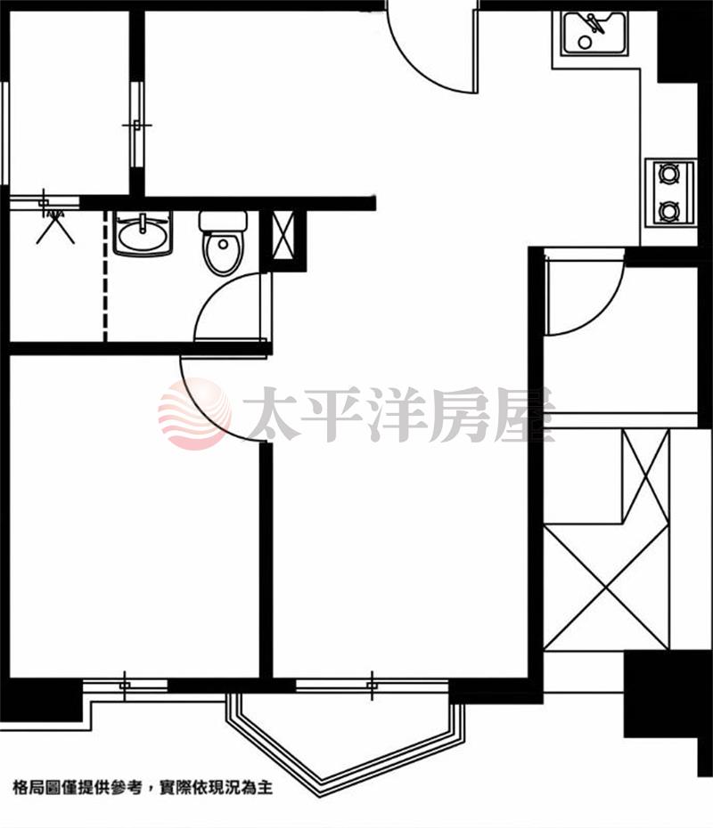 九川木目心朝南景觀兩房房屋室內格局與周邊環境