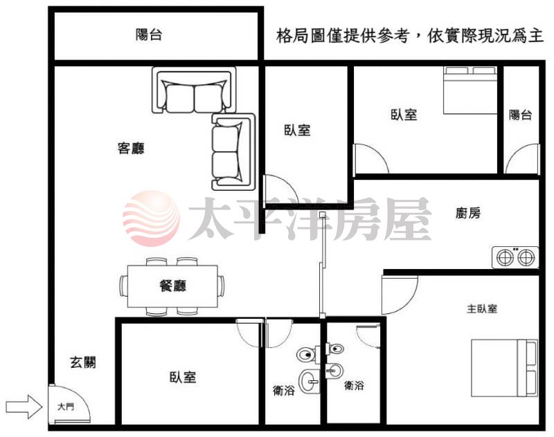 文化商圈低總價大四房含車房屋室內格局與周邊環境