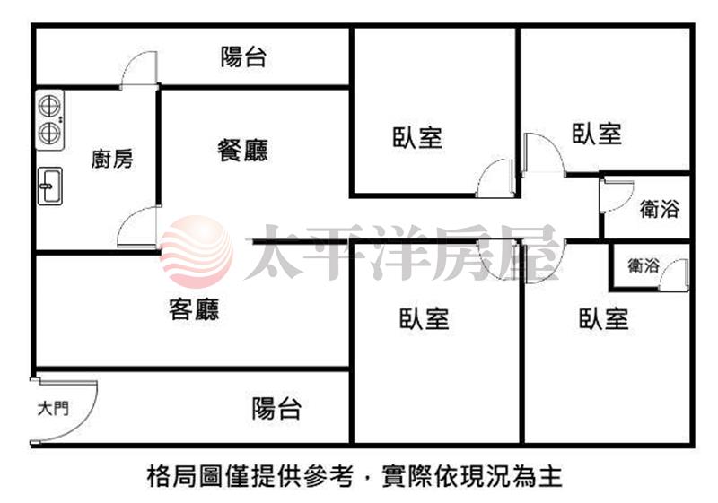 藍線學區商圈大四房平車美宅房屋室內格局與周邊環境