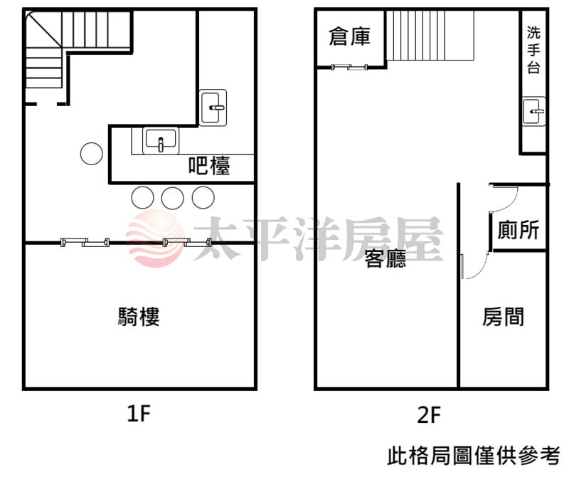 東海大學大面寬樓店房屋室內格局與周邊環境