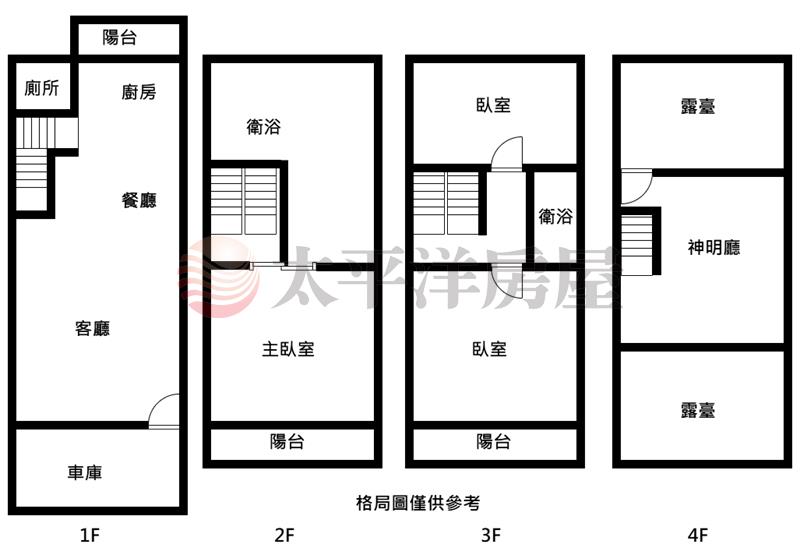新光田臨路邊間傳統別墅房屋室內格局與周邊環境