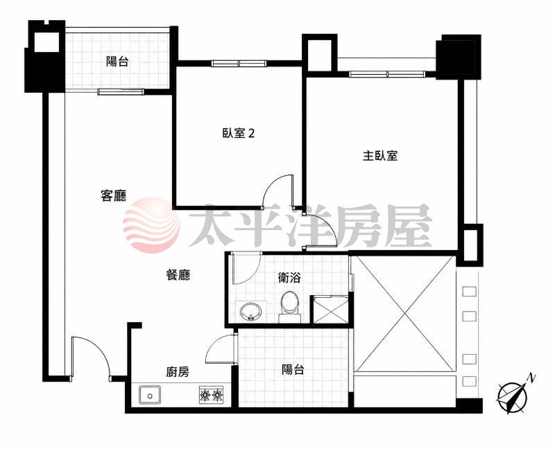 又一讚兩房平車景觀宅房屋室內格局與周邊環境
