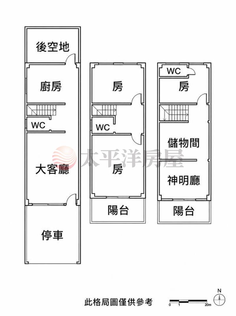 近向上路正15米傳統透天房屋室內格局與周邊環境