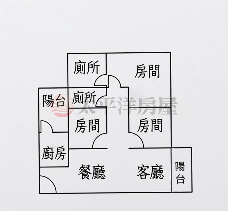 市鎮之櫻朝南次頂樓三房平車房屋室內格局與周邊環境