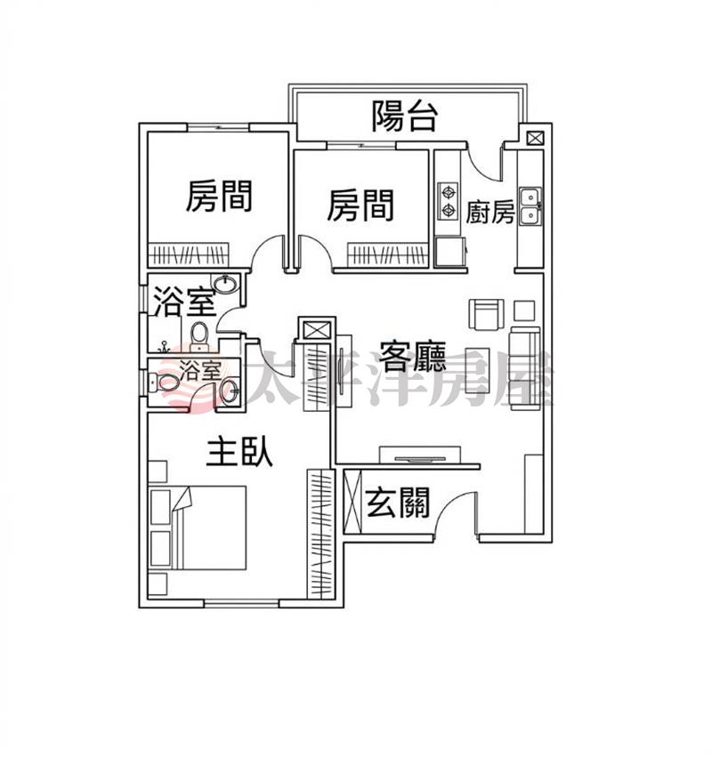 西屯低總價三房平車房屋室內格局與周邊環境