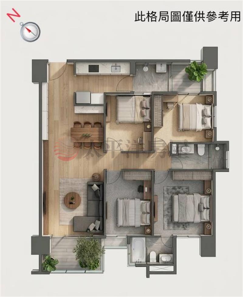 協和豐馥大四房平車房屋室內格局與周邊環境