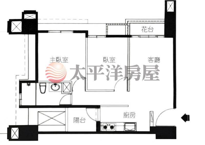 富宇豐卉二房B1獨立平車房屋室內格局與周邊環境