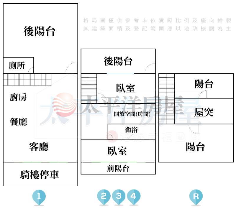 梧棲市場旁超巨地建坪臨路美透房屋室內格局與周邊環境
