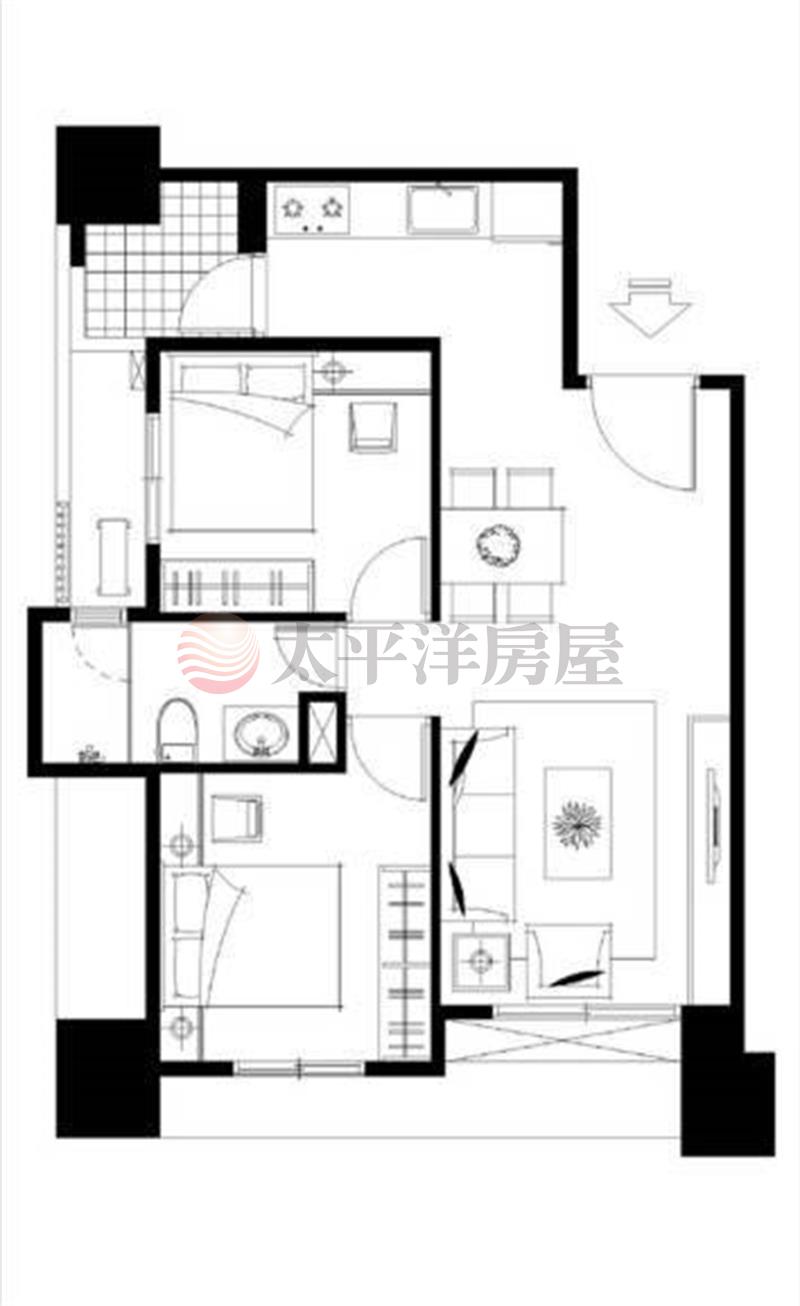 時上兩房平車位美宅房屋室內格局與周邊環境