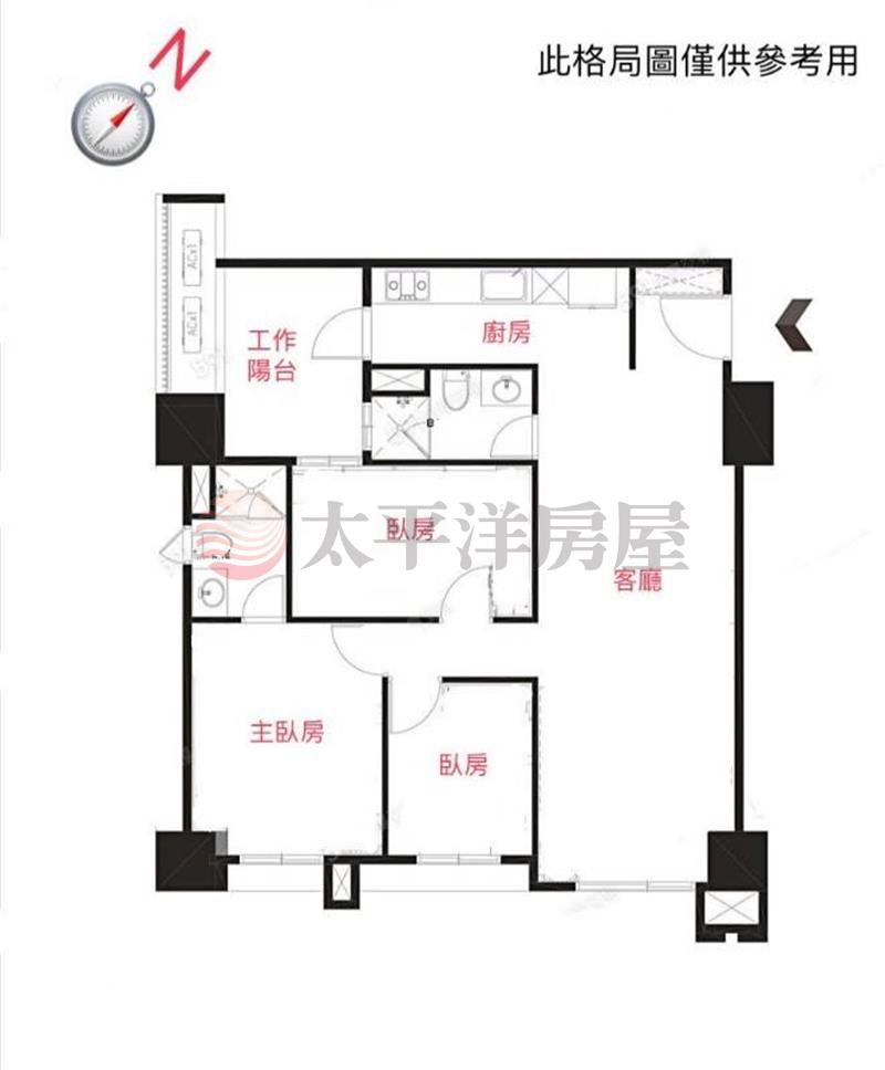 長虹天韻邊間大三房平車房屋室內格局與周邊環境