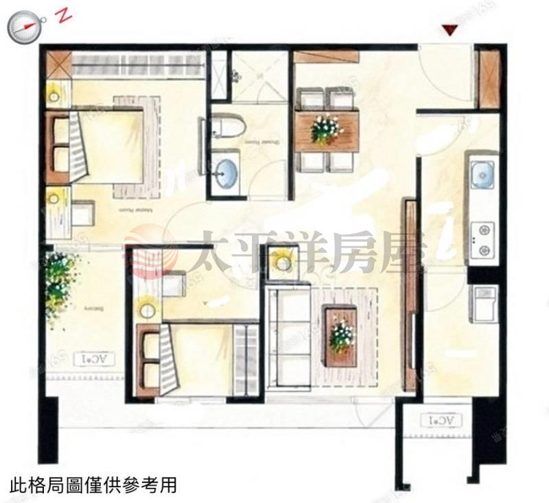 長虹天擎溫馨美兩房+平車房屋室內格局與周邊環境