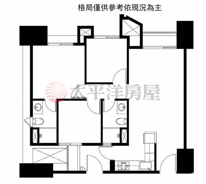 德光聚三房+車位視野戶房屋室內格局與周邊環境