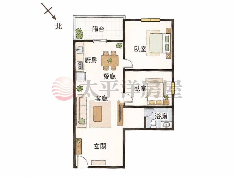 市鎮之櫻|全新未住兩房平車房屋室內格局與周邊環境