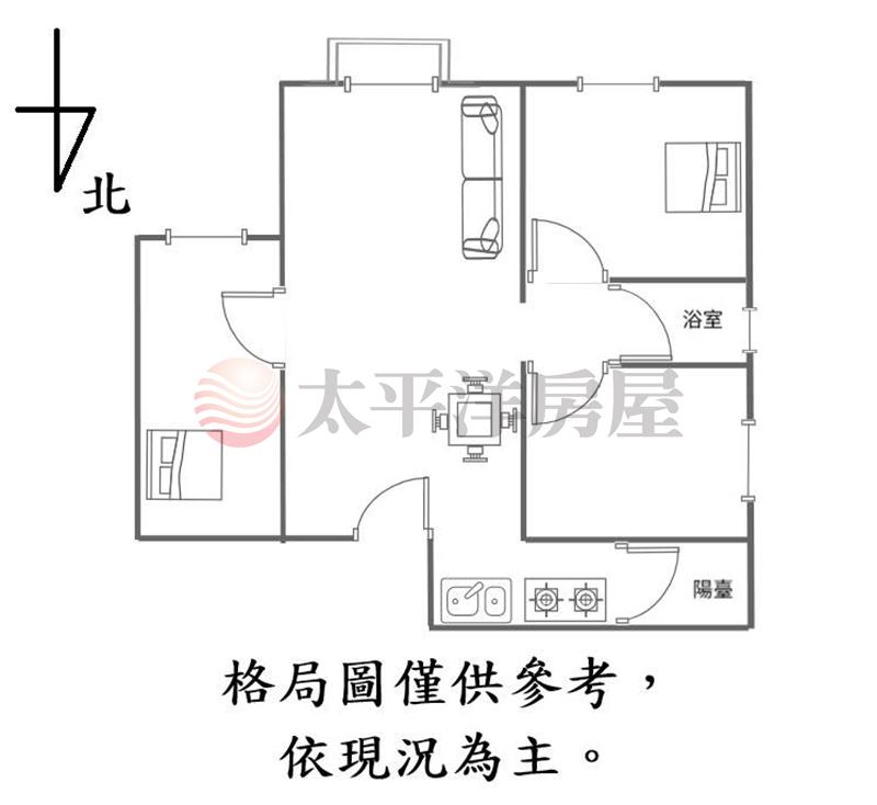 家樂福商圈輕裝三房車位房屋室內格局與周邊環境