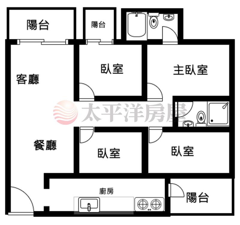 朝南大四房時尚屋房屋室內格局與周邊環境