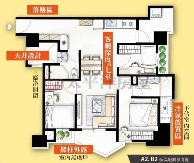 獨家!輕奢華全新3房美宅房屋室內格局與周邊環境